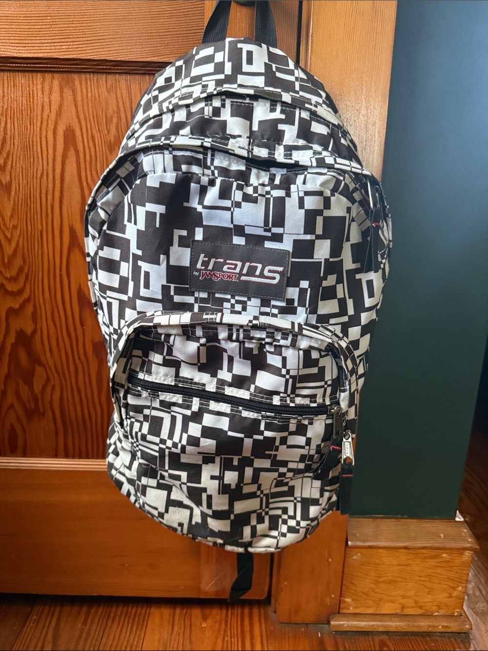 Black & White Geo Print Backpack